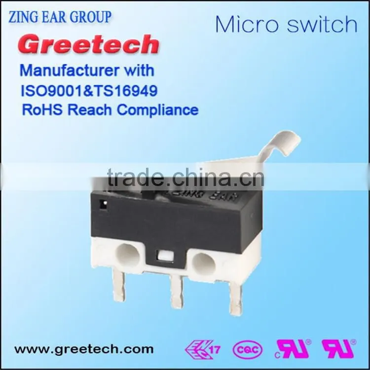 Small Simulater Roller Lever Micro Switch with PCB terminal