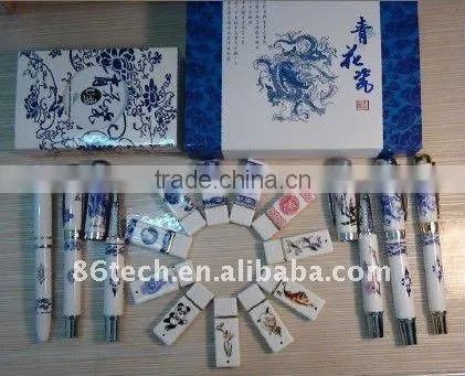 promotional gift ceramic usb flash drive/disk factory price and higt quality
