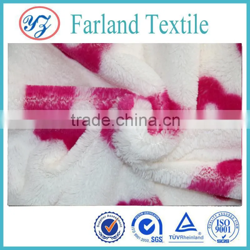 pvc coated polyester fabrics single sided Plush for garment