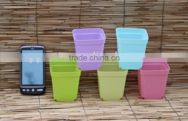 High Quality square plastic flower pot for wholesale