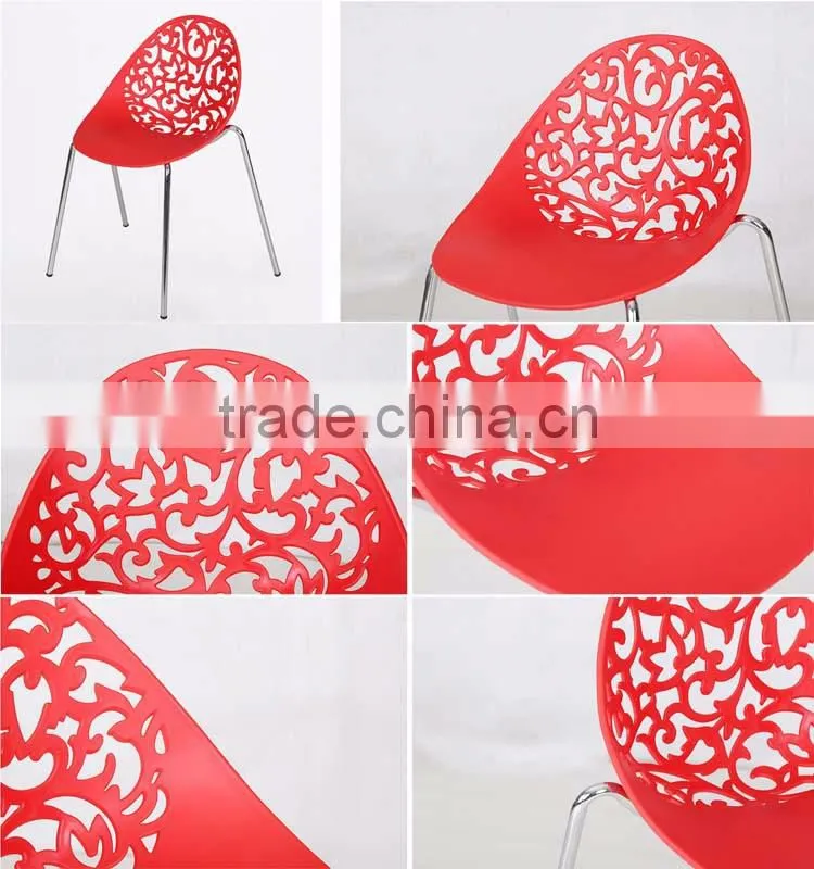 New Product Cheap Hotel Dinning Wedding PP Plastic Hollow Metal Price Steel Banquet Chair