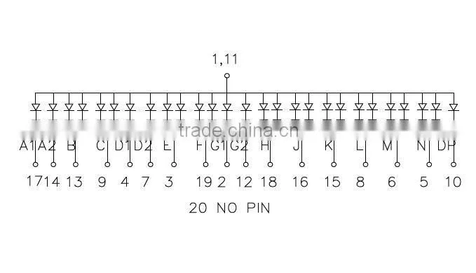 Free Sample NEWSHINE DIP Common Anode Red Green Dual Color LED Display 2.3"