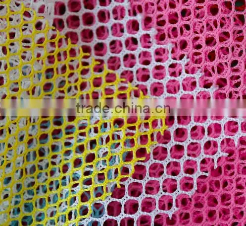 nylon mesh fabric for shoe bags fabric/3D air nylon Mesh fabric/very soft hand feeling mesh bag brushed polyester lining fabric