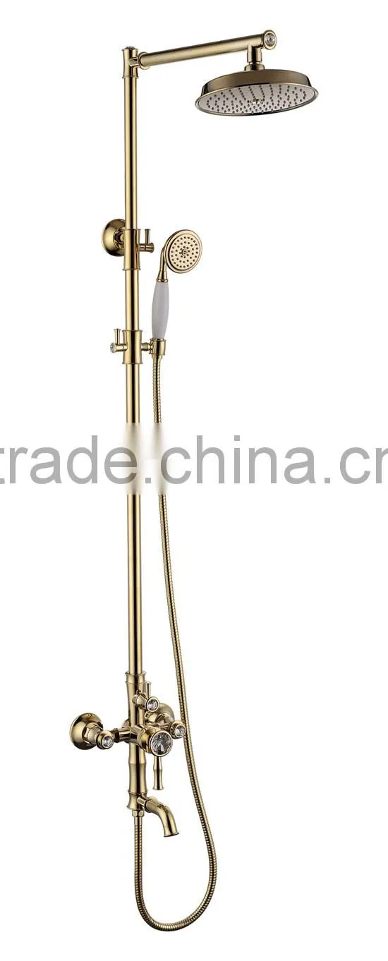Fancy Bathroom Shower Column Set Rainfall Shower Head