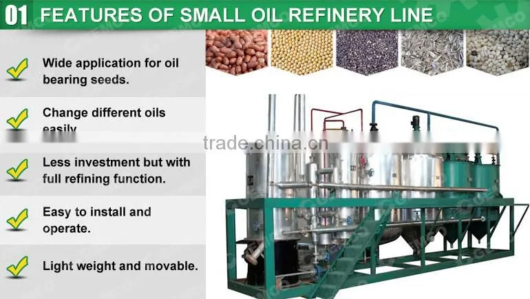 small scale 1 to 5ton per day palm oil refining machine