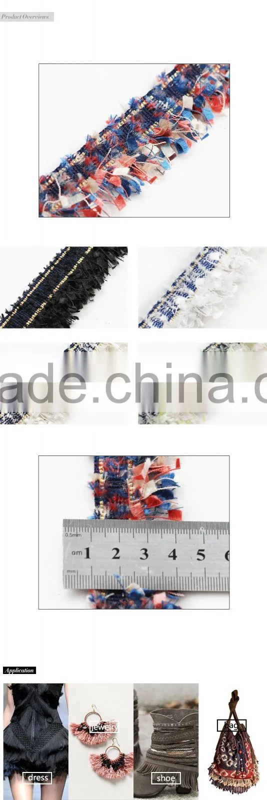 2016 Wholesale Jacquard trimming for shoe decoration