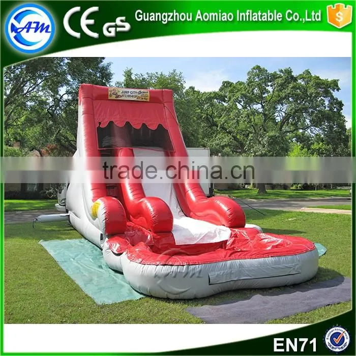 Top quality cheap above ground dubai inflatable floating pool water slide for sale
