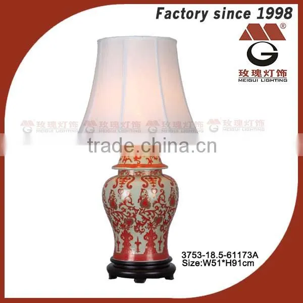 ceramic base of home lighting with shade
