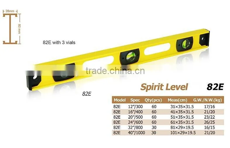 high accuracy aluminium adjustable spirit level