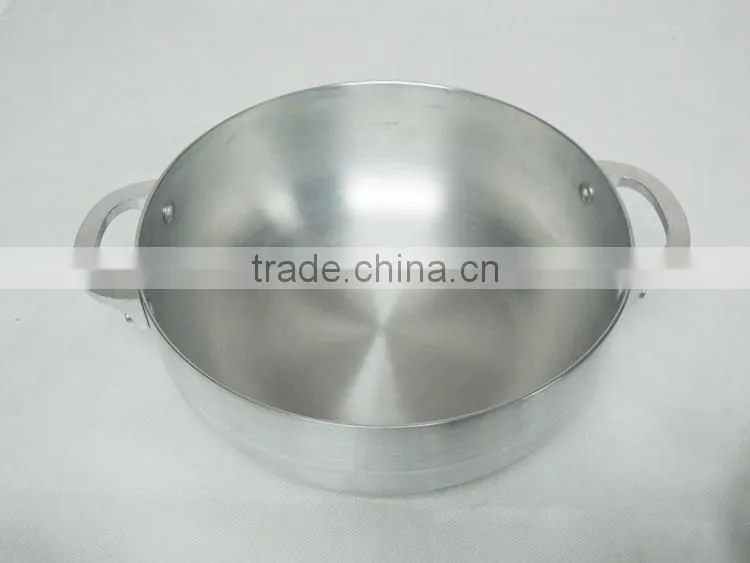 satin polished PRESSING aluminum casserole set with glass lids and single bottom MSF-6602