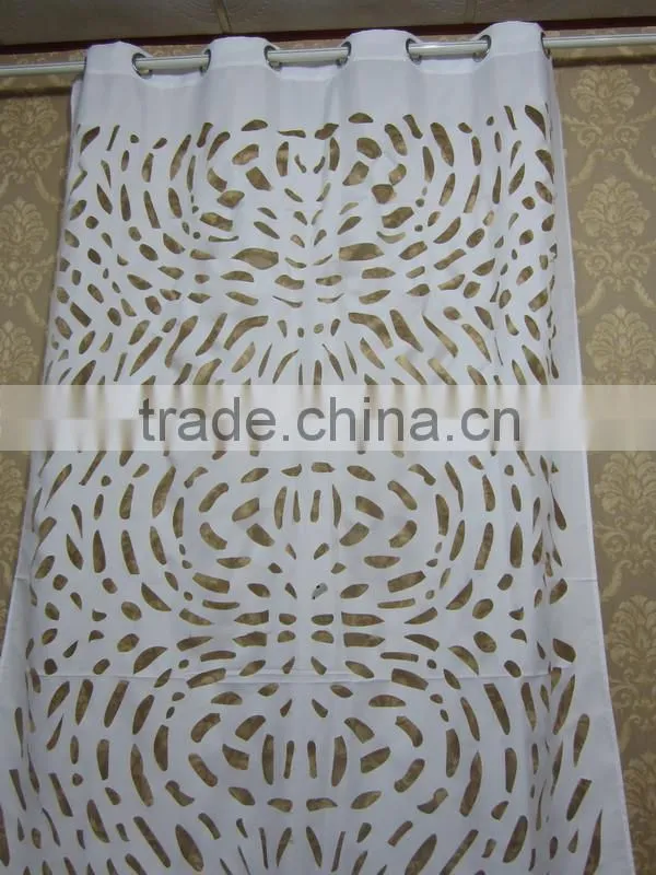 100% Polyester Laser Cut Curtains Instead Of Interior Doors