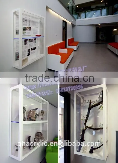 High quality Clear acrylic Wall - mounted box , Alibaba Clear acrylic box wholesale