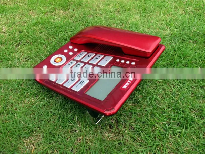 Fashion red handsfree 2 line caller id telephone set