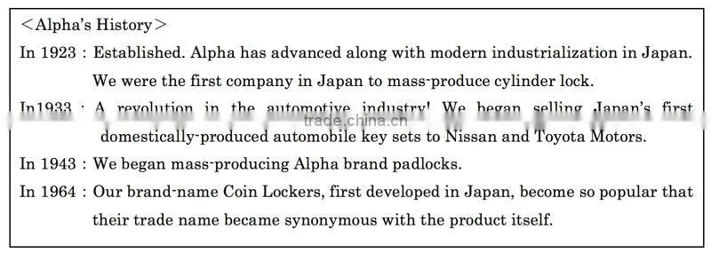 Japanese high quality and security industrial lock serieas, door & window accessories