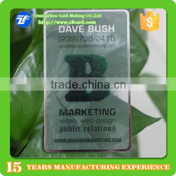 pvc transparent card blank/transparent card member