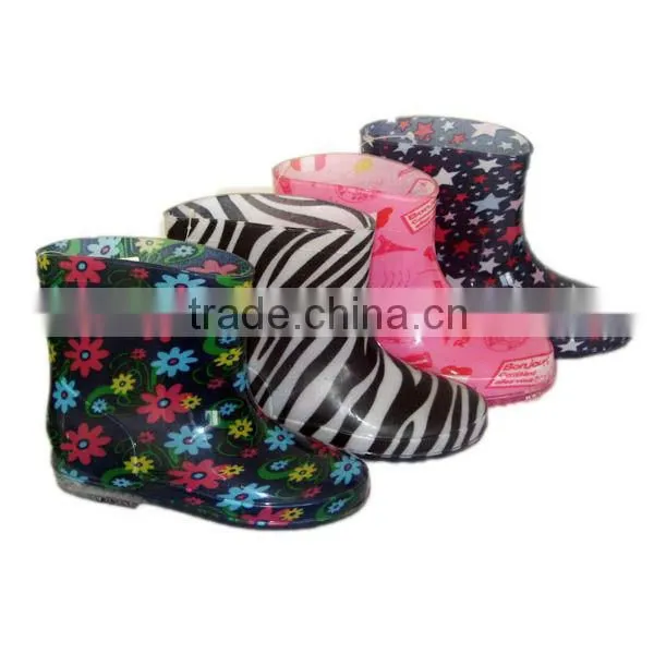 New PVC Printing Kids rain boots