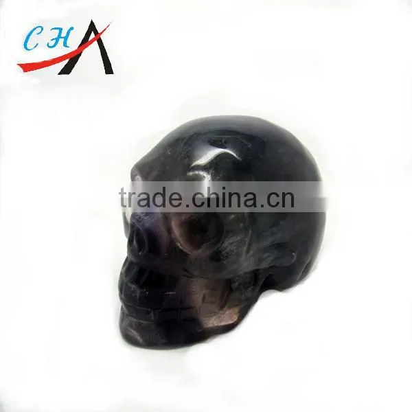 SMOKY QUARTZ CRYSTAL (Brazil) GEMSTONE HUMAN SKULLS