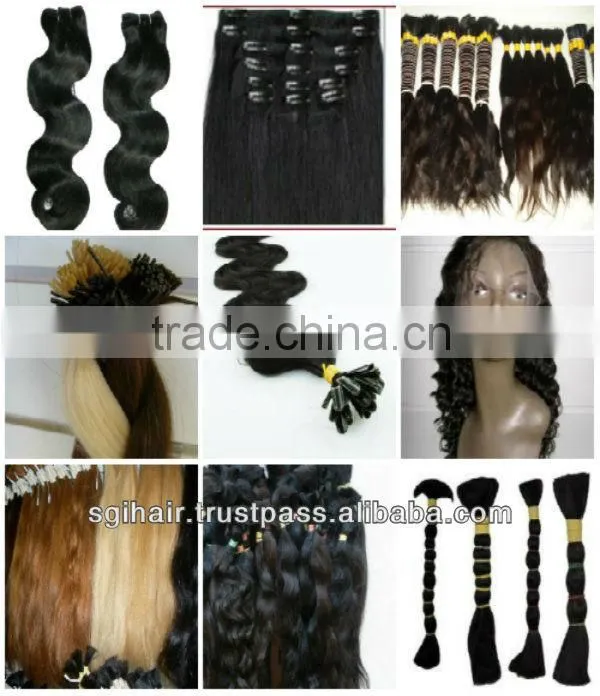 Machine weft virgin indian remy hair