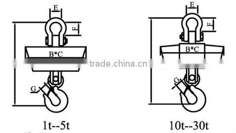 Electronic Double-side-display type Crane Scale OCX-XZ2 luggage weighing scales