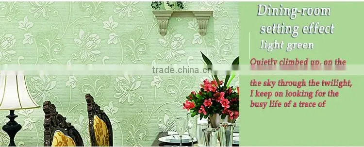 PVC waterproof deep embossed wallpaper for living room