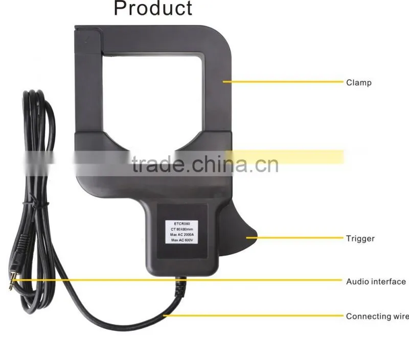 ETCR080 Large Caliber High Accuracy Clamp Current Sensor electrical instrument