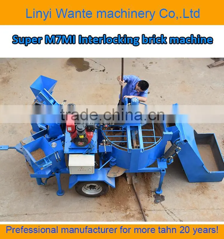 WT2-20M diesel interlocking block machine 2pcs/mould