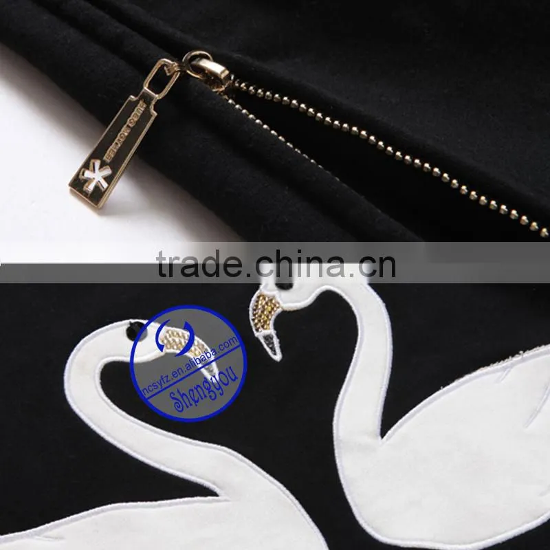 Custom 100% cotton Maternity's Pullover Hoodies & Sweatshirts with side zipper