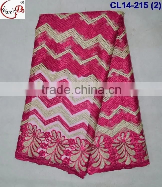 CL14-215 High quality african french net lace fabric, tulle lace fabric wholesale