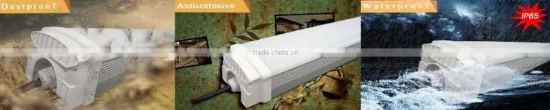 Aluminum waterproof IP65 CE ROHS approved industrial led tri-proof light