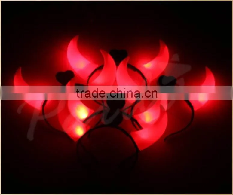 2015 Concert led flashing ox horn,led light up devil horns