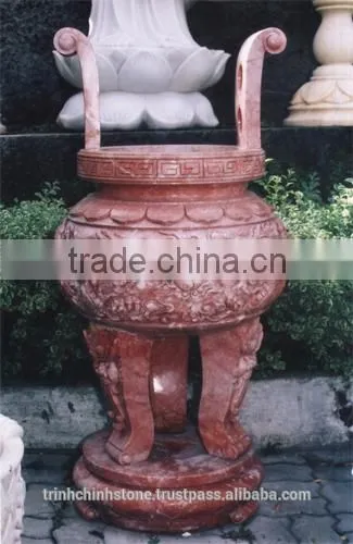 Hand Sculpture Carving Stone Marble Large Censer Thurible