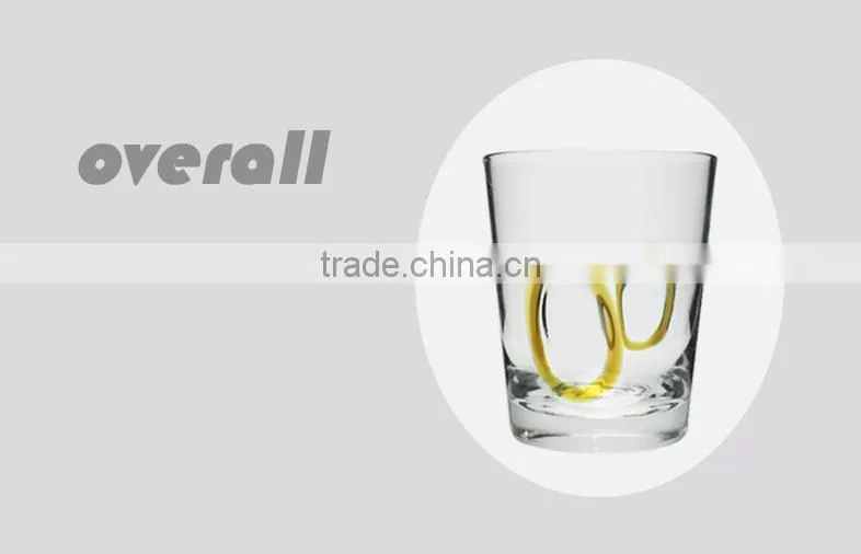 Personalized hand made chape colored drinking water glass cup