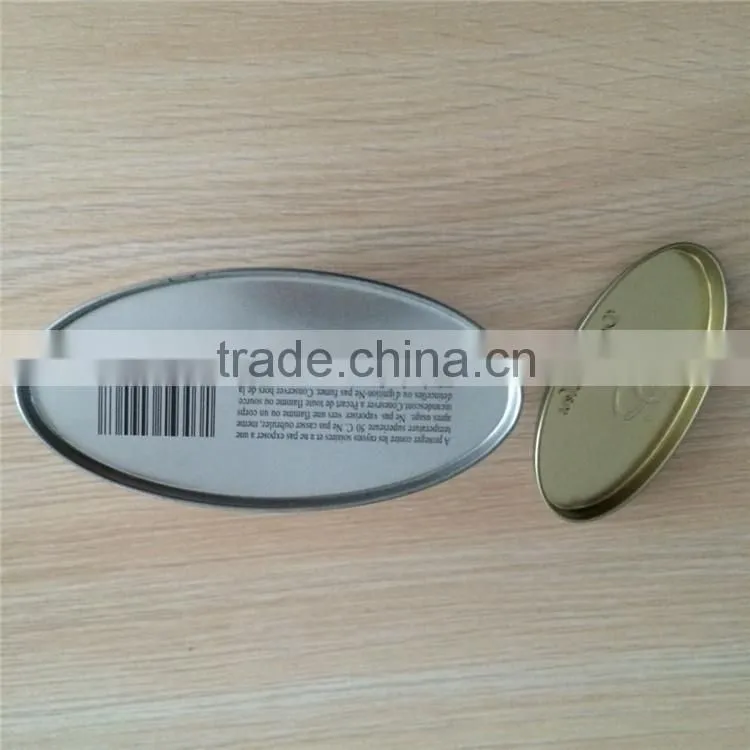 First grade silver oval shape coffee tin