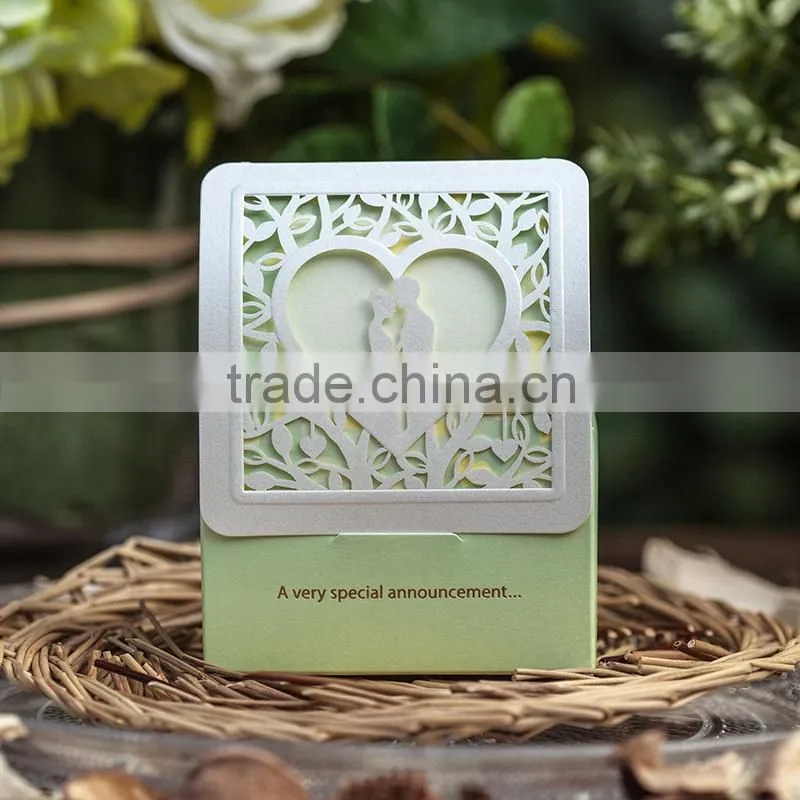2015 elegant laser cut wedding favor box