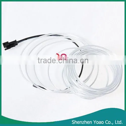LED Flexible Lamp 3m 2-3mm Steel Wire Rope LED Strip Light With Controller Transparent Blue
