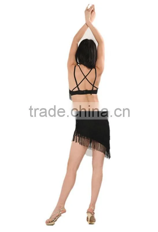 SWEGAL black latin dance dress,dress competition dance latin SGBDT13098