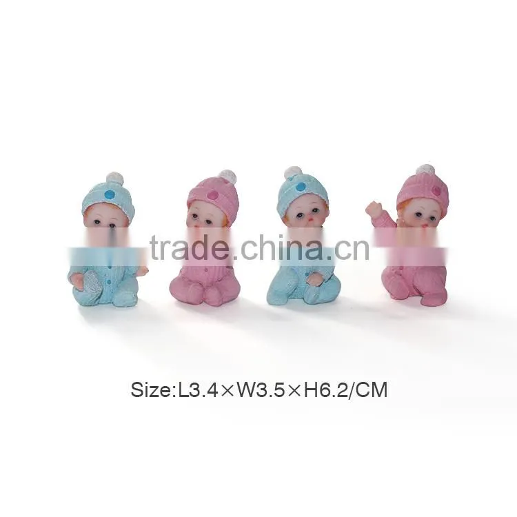 Baby Polyresin Sculpture With Chair Shoes Horse Photo Frame Leaf Holding Baby Figurine Resin Cute Baby Statue