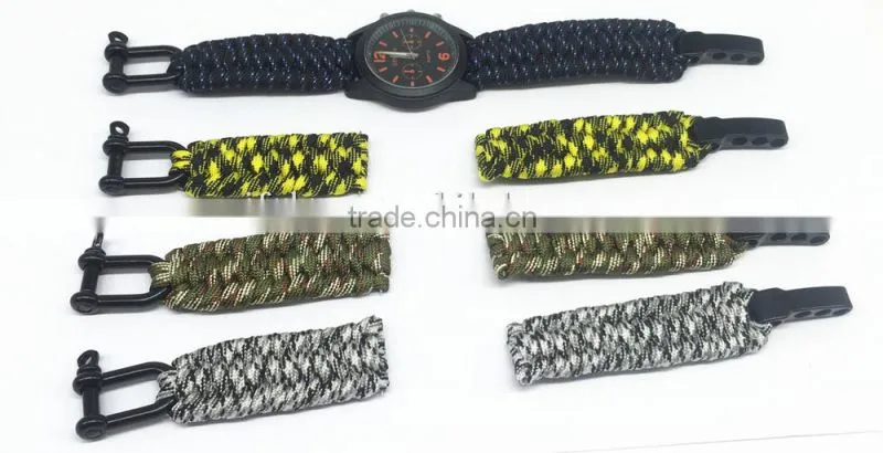 handmade paracord woven watch wrist strap integrated watch bands