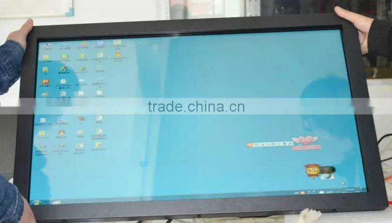 32 inch IR touch screen lcd monitor for bank hospital station