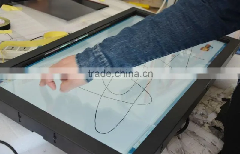 32 inch IR touch screen lcd monitor for bank hospital station