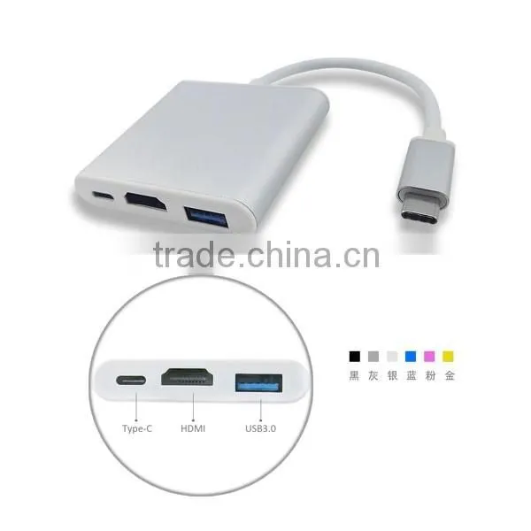 2016 newest design usb3.1 type c hub adapter for laptop