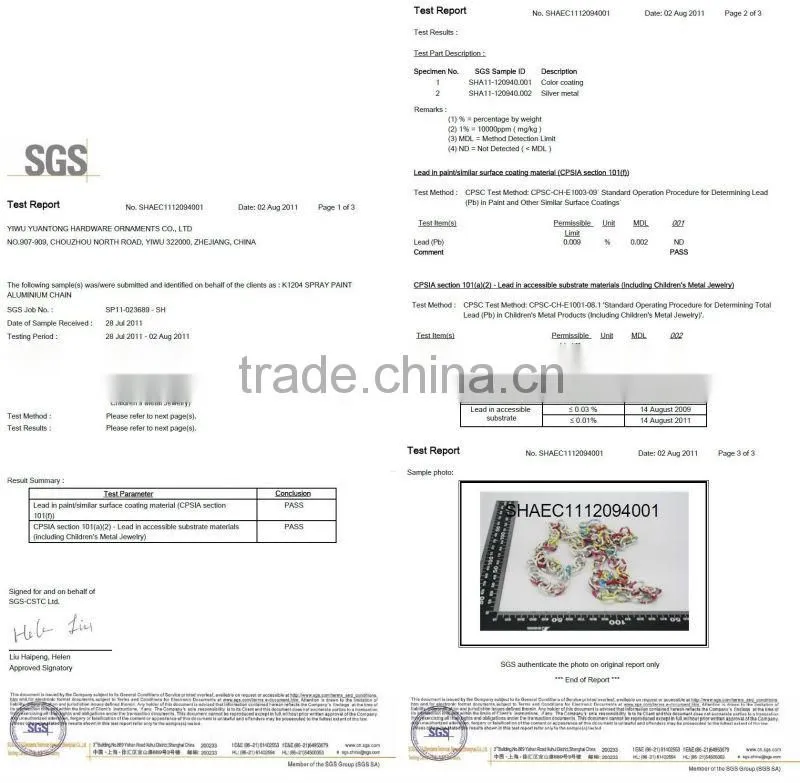 matt nickel color o shape chain 27.5*18.5mm