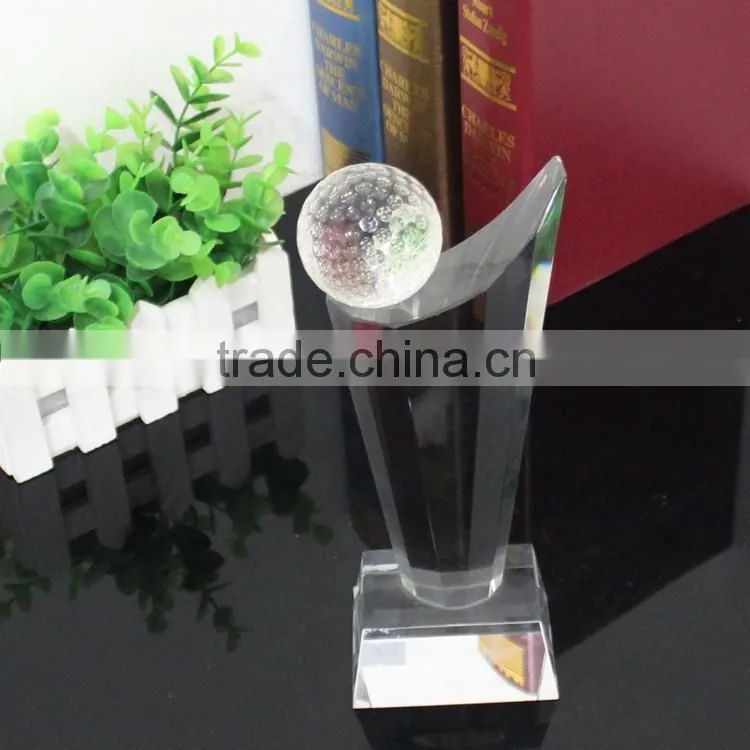 2016 new crystal custom glass trophy award