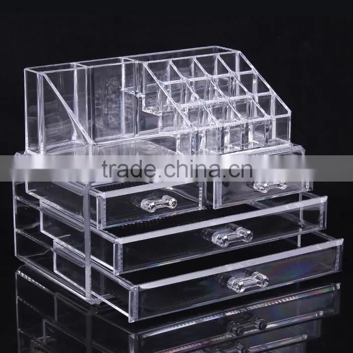 Hot sale acrylic jewelry & cosmetic storage display boxes