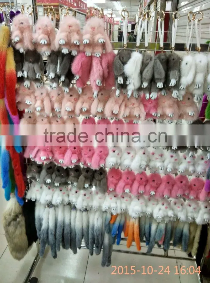 cute real mink fur rabbit ornaments