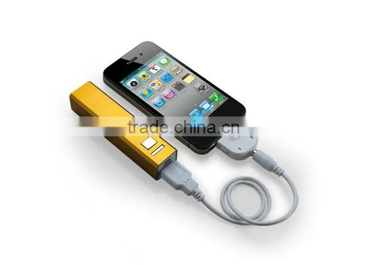Factory Wholesale Aluminium alloy shell smart 2600mAh power bank on sell