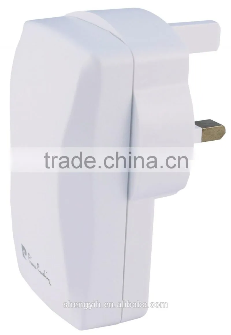 Dual port 5V/2.4A 2 USB Port Travel Charger for UK type OEM ODM CE Rohs