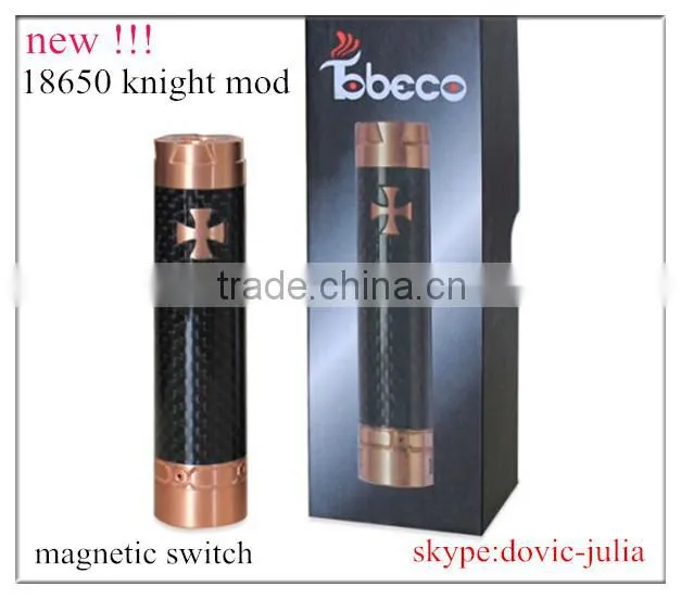 newest knight mechanical mod knight mod clone made of(copper+carbon fiber) with magnetic button