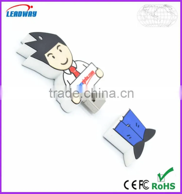 PVC customized USB flash drives cartoon figure for promotion