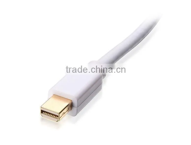 Mini DisplayPort | Thunderbolt to DisplayPort Male to Male Cable in White 10 ft
